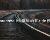 WordPress 给所有图片自动添加alt和title标签